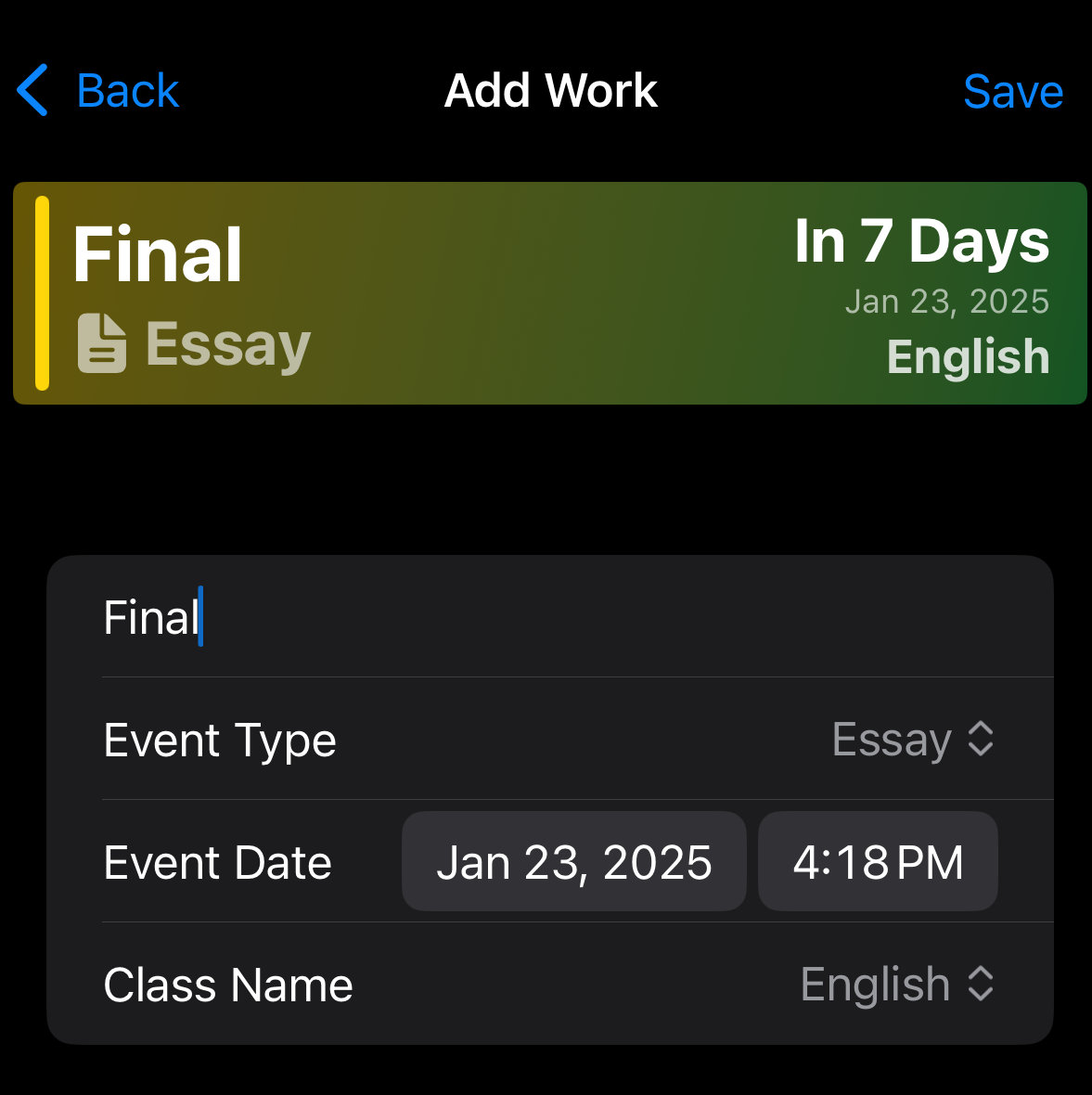 Assignment Tracker screenshot 4
