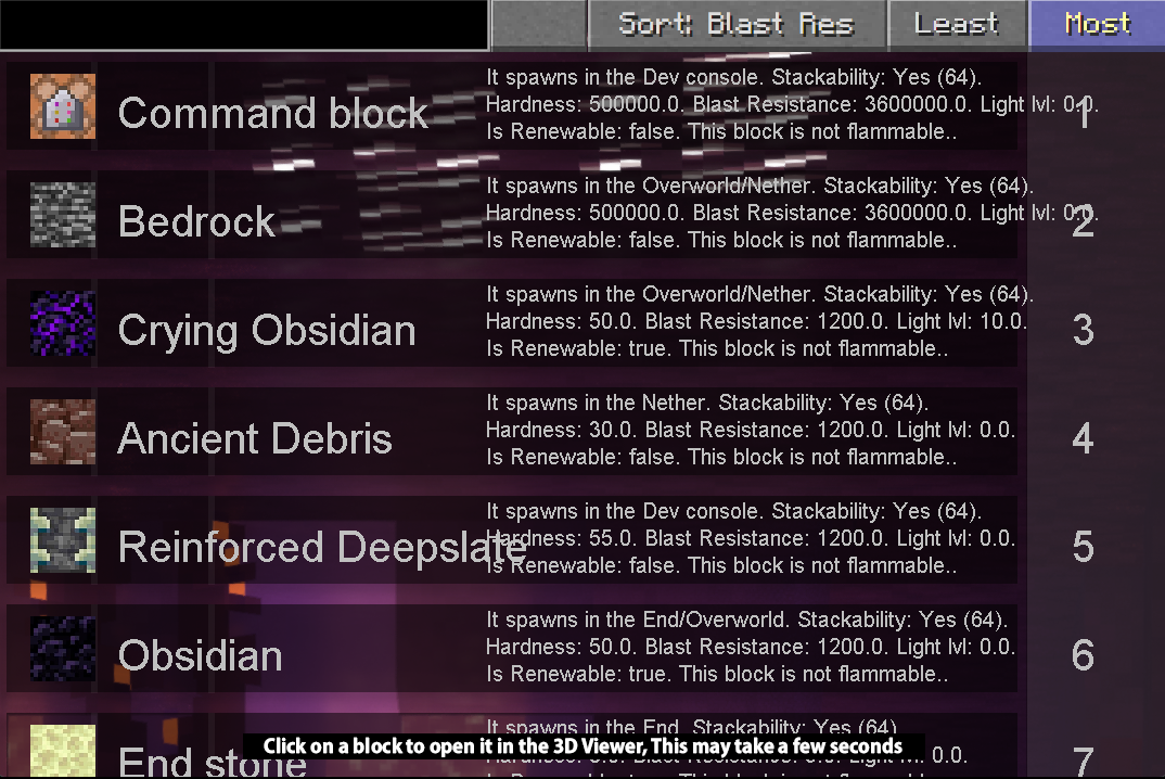 Minecraft Block Viewer 3D GUI screenshot 4